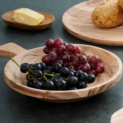 CASA Acacia Chic Plato Hondo Con Asa Natural Best Sale