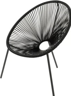 CASA Acapulco Silla Lounge Negro New