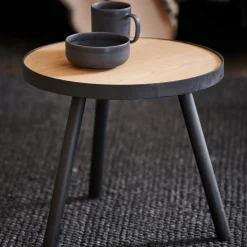 CASA Alexis Mesa Auxiliar Negro, Natural Flash Sale