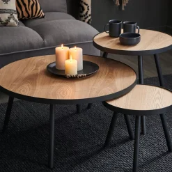 CASA Alexis Mesa Auxiliar Negro, Natural Flash Sale