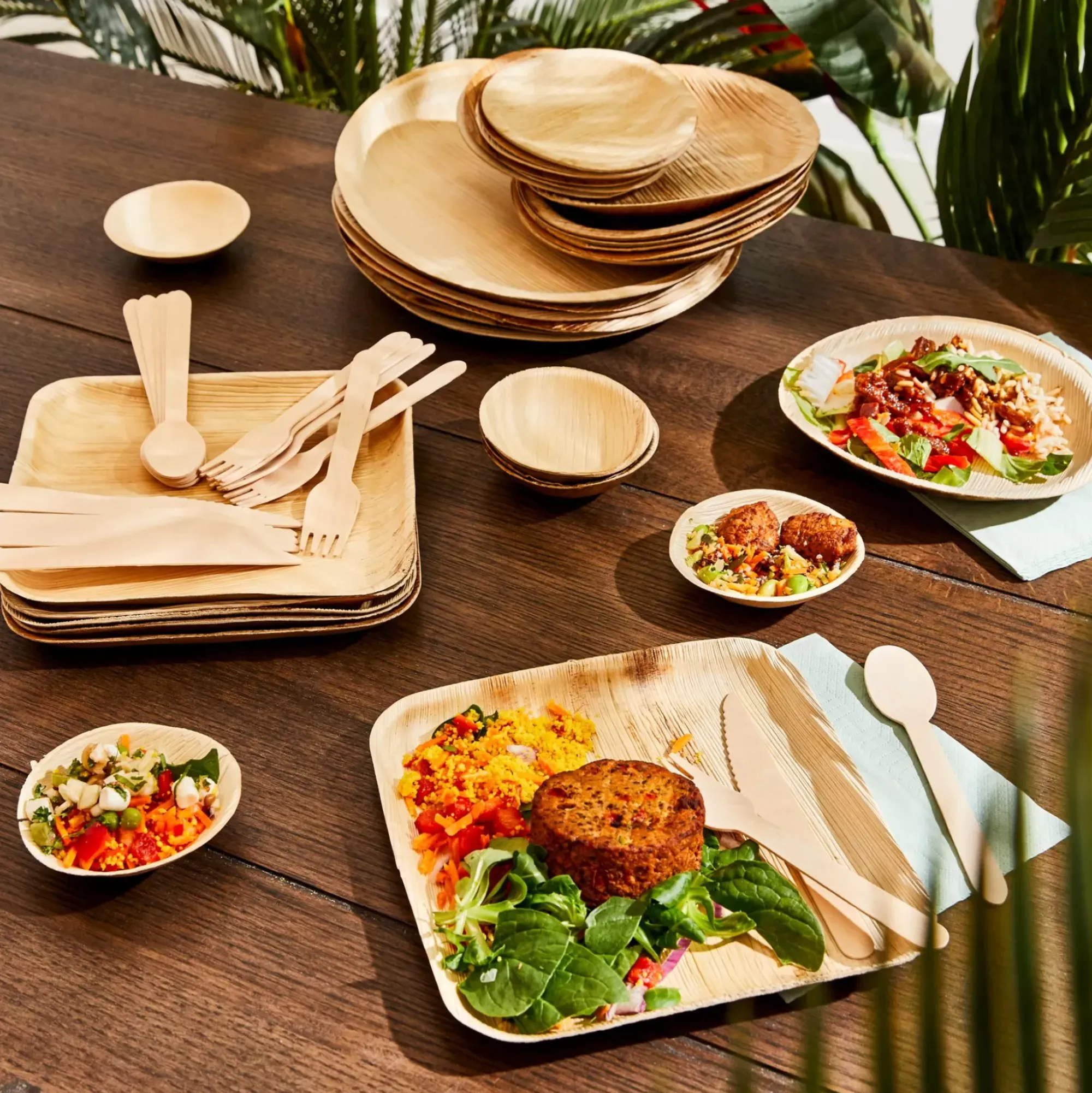 CASA Areca Leaf Platos Juego De 6 Natural Shop