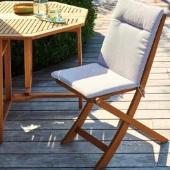 CASA Azur Cojines De Jardín Para Silla Pleg Gris Claro Outlet