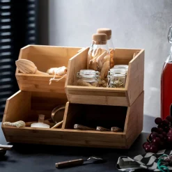 CASA Bamboo Organizador Apilable Natural Best Sale