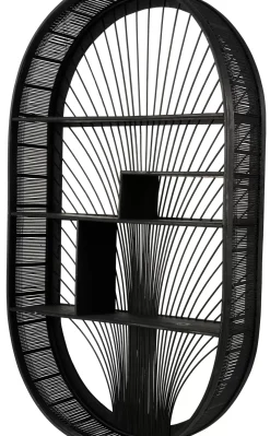 CASA Bavi Estanteria De Pared Negro Sale