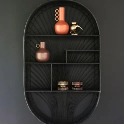 CASA Bavi Estanteria De Pared Negro Sale