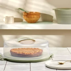 CASA Bioline Bandeja Con Tapa Para Tartas Menta Best