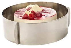 CASA Caramella Molde Anillo Tarta Ajustable Plateado Best