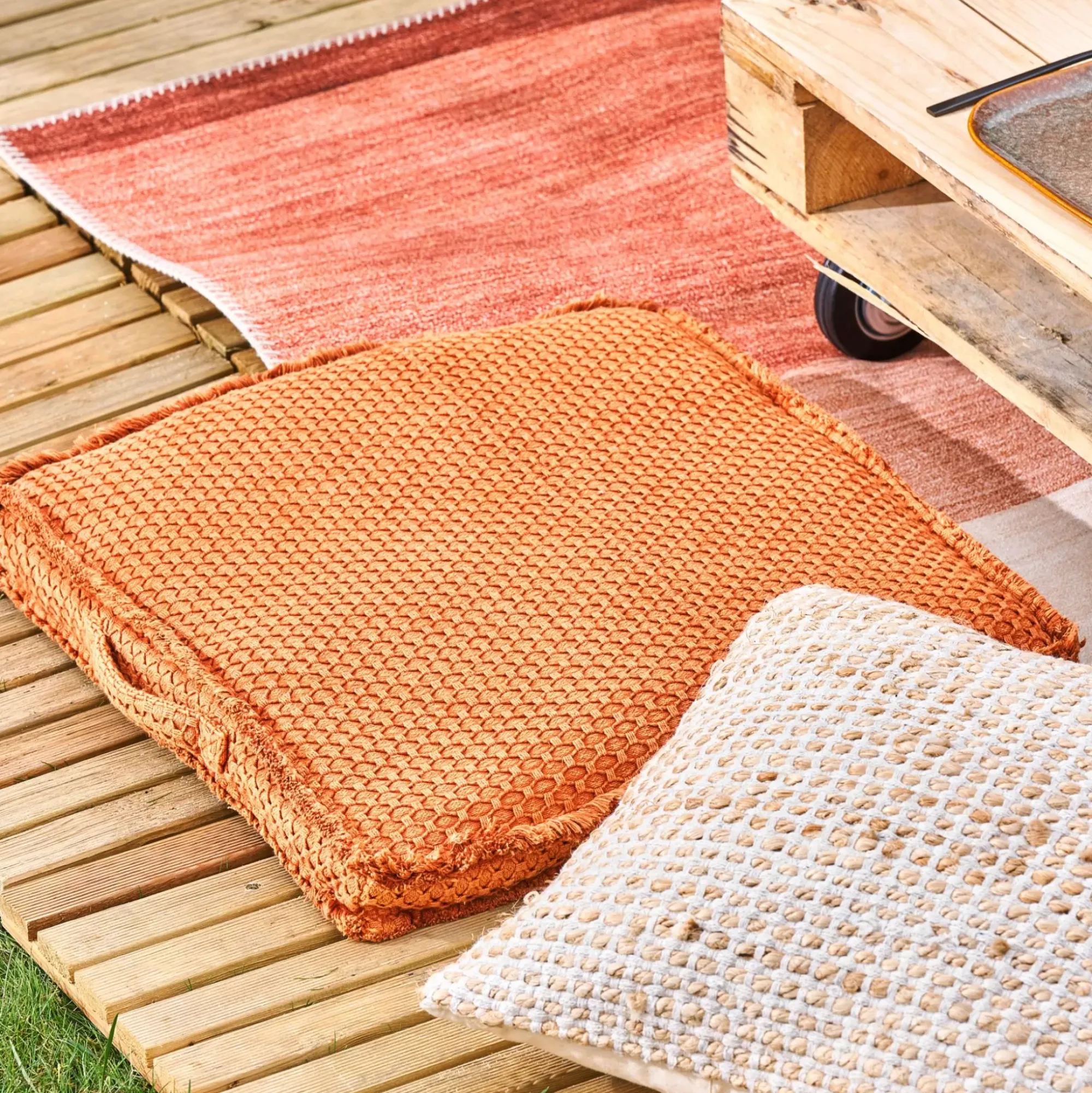 CASA Cesar Cojin Colchon Terracota Discount