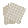 CASA Check Sand Paquete De 20 Servilletas Beis Best