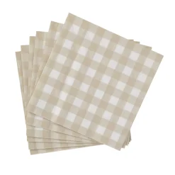 CASA Check Sand Paquete De 20 Servilletas Beis Best