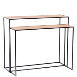 CASA Combo Consola Juego De 2 Natural Fashion