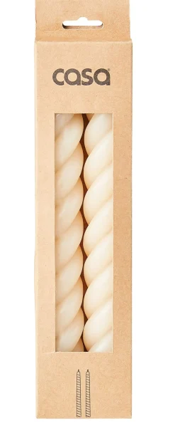 CASA Curl Velas Juego De 2 Beis Discount