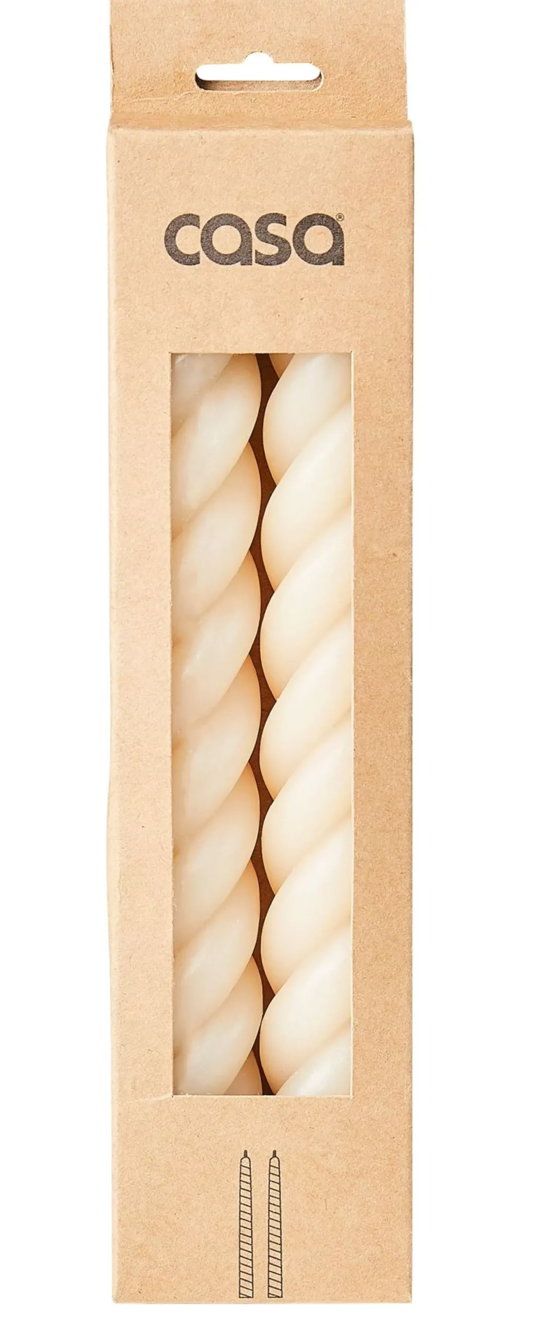 CASA Curl Velas Juego De 2 Beis Discount