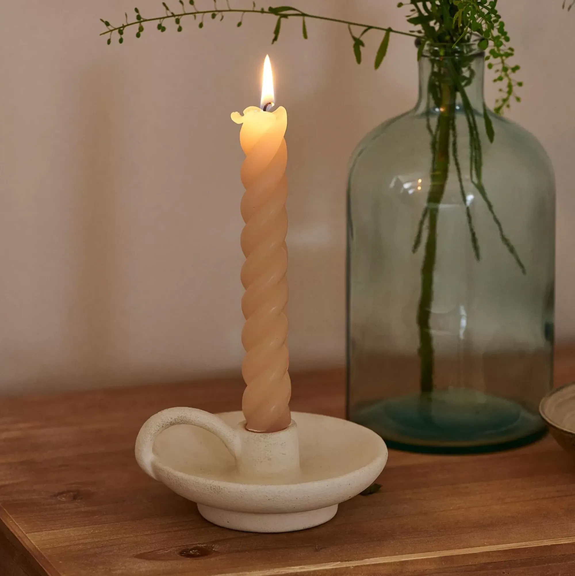 CASA Curl Velas Juego De 2 Beis Discount