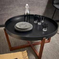 CASA Draco Mesita De Salon Negro, Marron Sale
