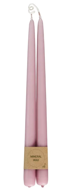 CASA Duo Velas Largas Juego De 2 Rosa Fashion