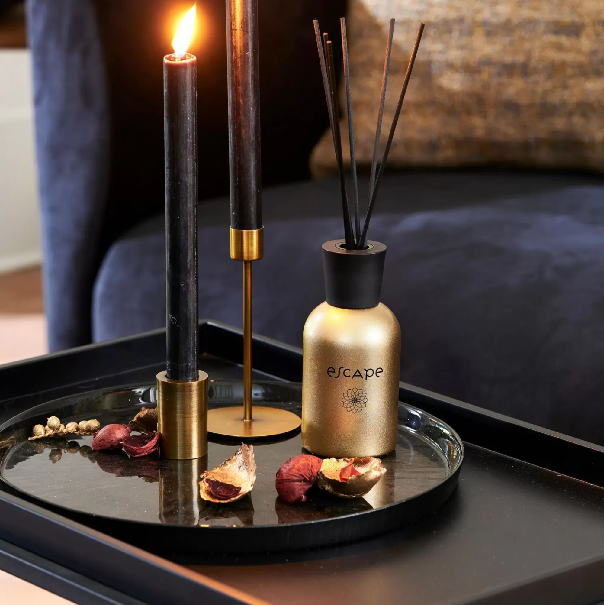 CASA Escape Golden Bliss Aceite Perfumado Dorado, Burdeos Sale