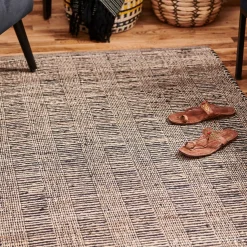 CASA Ethnic Alfombra Negro, Natural Best Sale