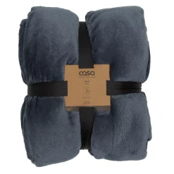 CASA Flanella Manta Gris Oscuro Cheap