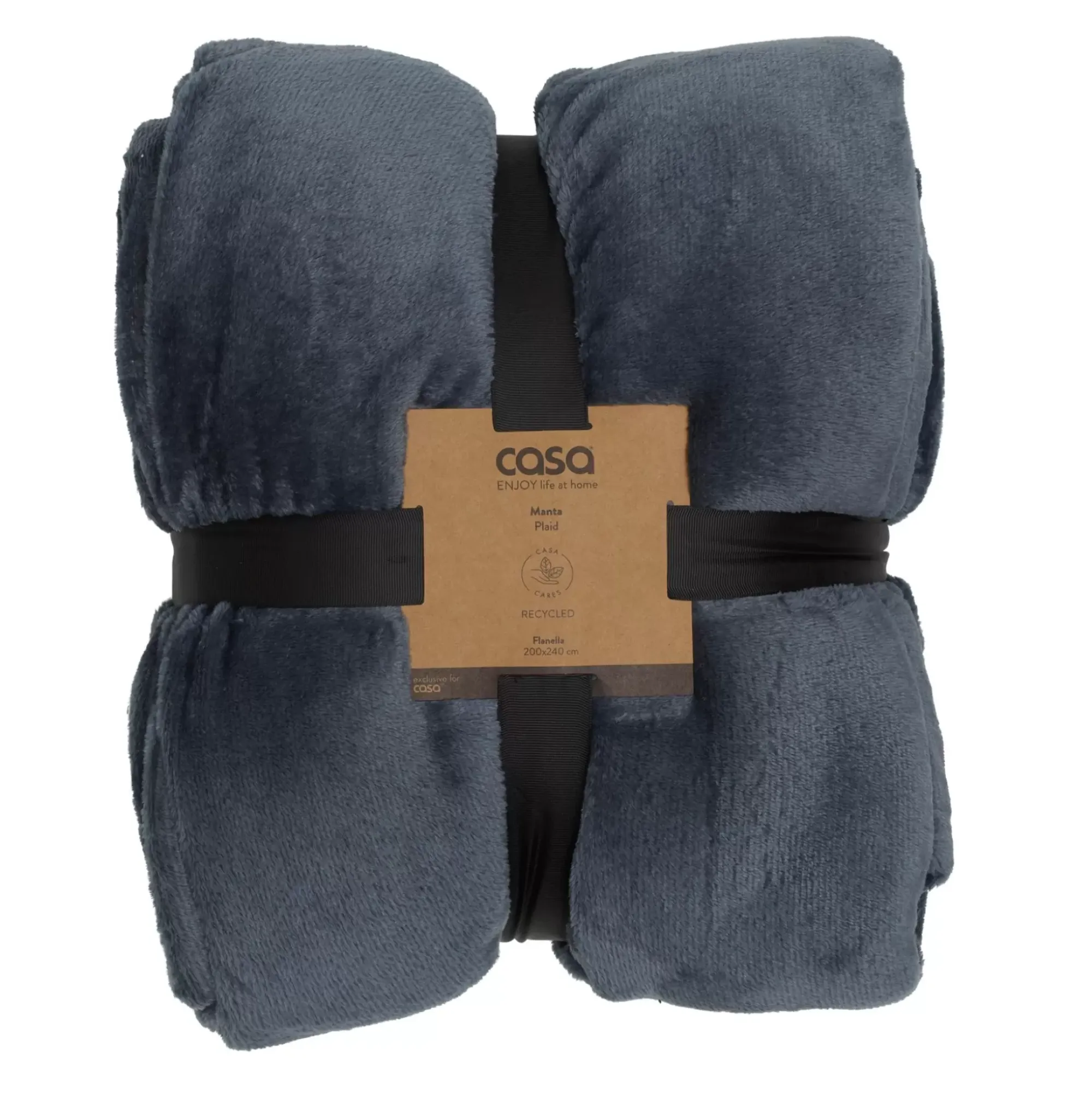 CASA Flanella Manta Gris Oscuro Cheap