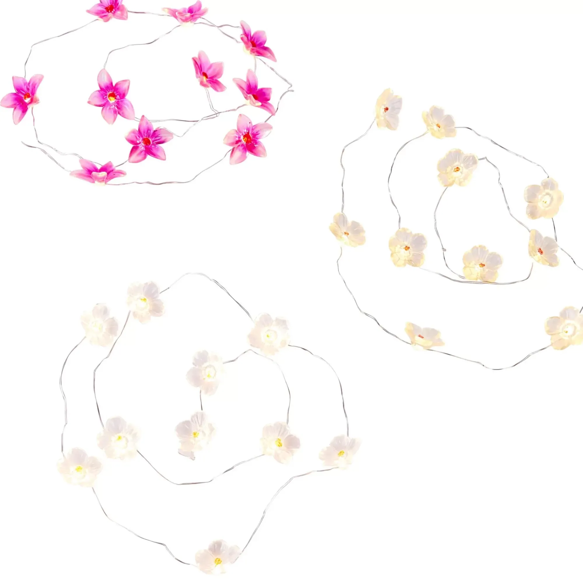 CASA Flower Guirnalda Blanco, Amarillo, Morado Outlet