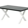 CASA Formax Mesa De Jardín Con Patas En X Negro/Blanco Cheap
