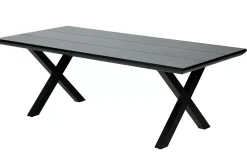 CASA Formax Mesa De Jardín Con Patas En X Negro Flash Sale