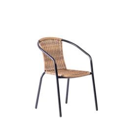 CASA Gerona Silla Apilable Negro, Natural Online