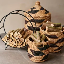 CASA Guatemala Cesta Negro, Natural Cheap