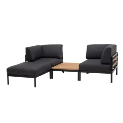 CASA Hanna Lounge Silla Esquinera Negro New