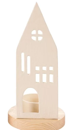 CASA Home Soporte Para Vela Pequena Blanco, Natural Outlet
