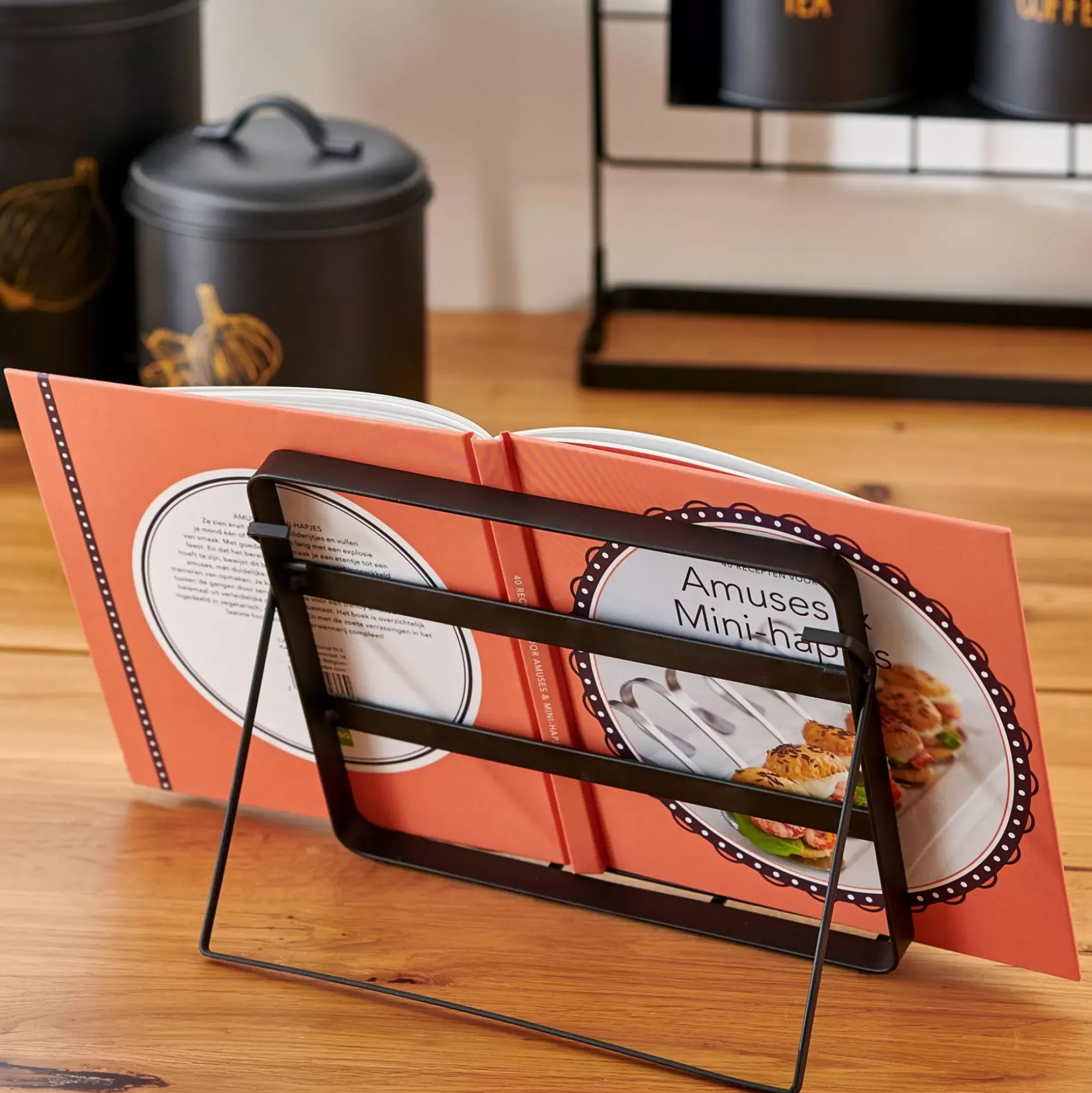 CASA Industria Atril De Cocina Negro Best Sale