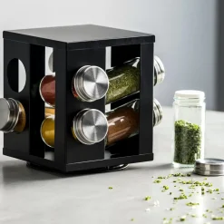 CASA Industria Carrusel De Hierbas 8 Botes Negro Flash Sale