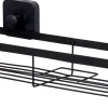 CASA Industria Cesta De Ducha Con Ventosas Negro Hot