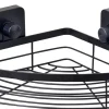 CASA Industria Rinconera Para Ducha Con Ventosas Negro Discount