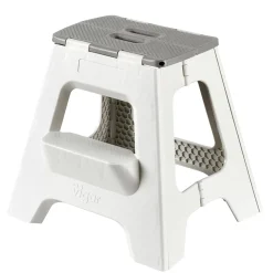 CASA Jasmin Taburete Plegable Deluxe Xl Gris Claro Hot