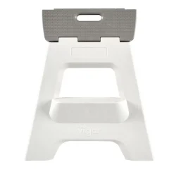 CASA Jasmin Taburete Plegable Deluxe Xl Gris Claro Hot