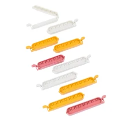 CASA Klipper Clips De Cierre Juego De 10 Mezcla De Colores Gris, Amarillo Oscuro, Terracota Sale