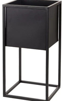 CASA Largo Macetero Negro Hot