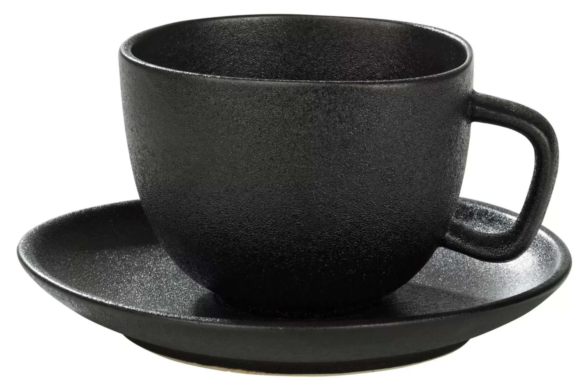 CASA Magma Taza Y Plato Negro New