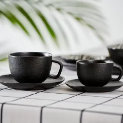 CASA Magma Taza Y Plato Tacita Negro Shop