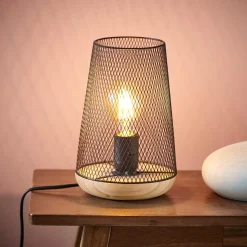 CASA Mesh Lampara De Mesa Negro Cheap