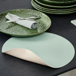 CASA Nappa Mantel Individual Blanco, Menta Discount