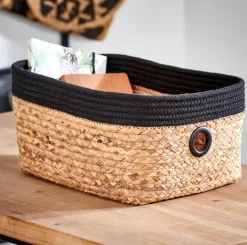 CASA Naturel Cesta De Cajonera Negro, Natural Sale