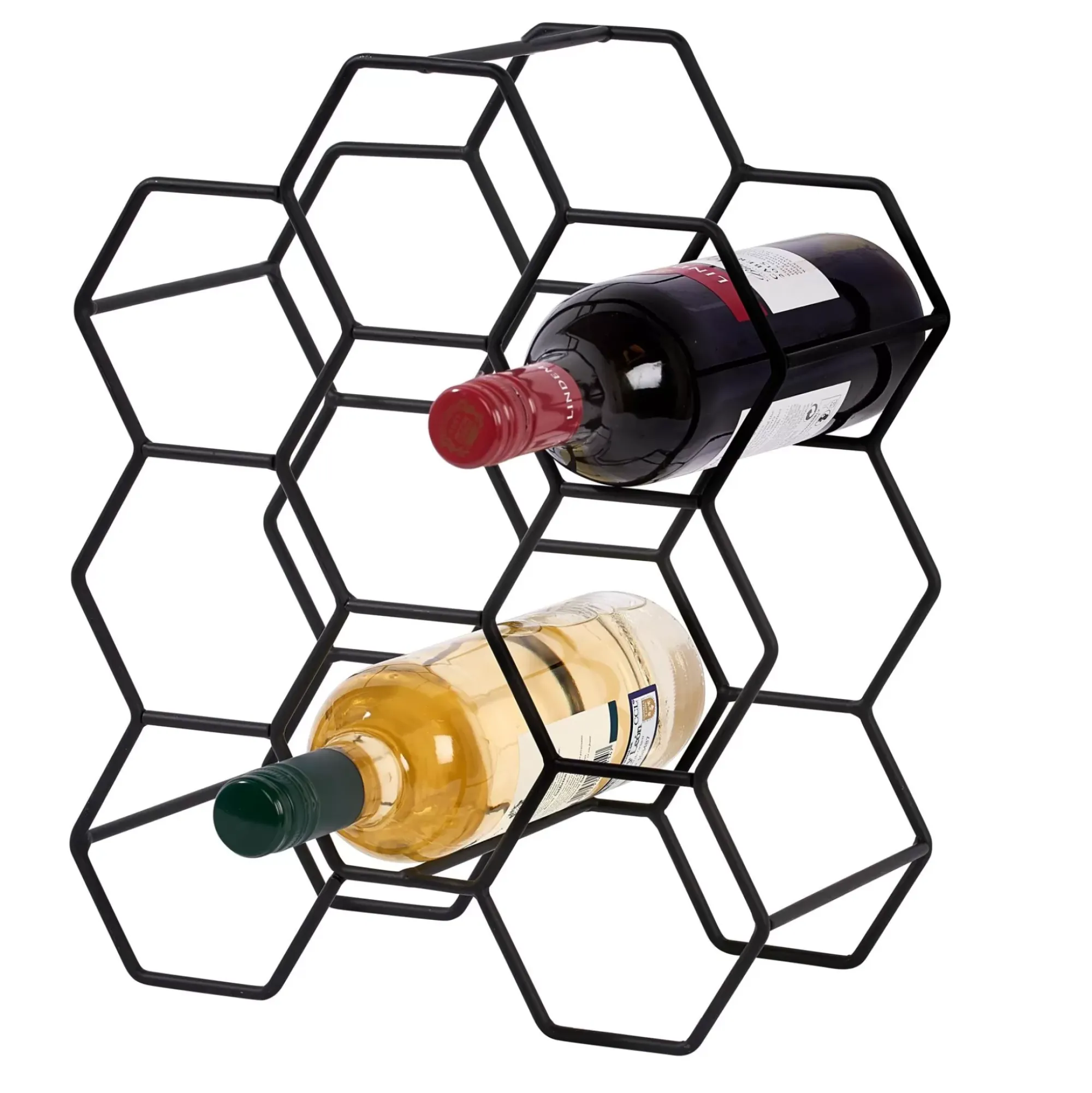 CASA Nau Botellero Para 9 Botellas Negro Flash Sale