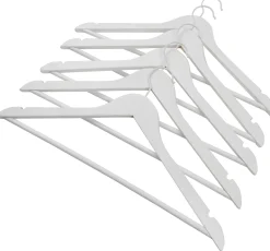 CASA New Wood Perchas Juego De 5 Blanco Hot