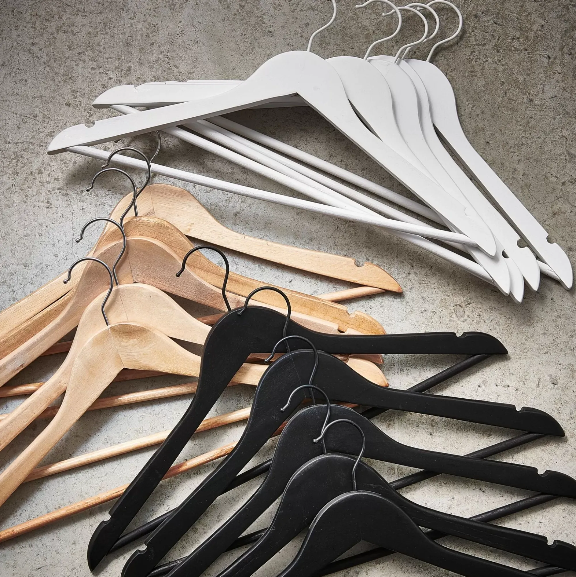 CASA New Wood Perchas Juego De 5 Blanco Hot