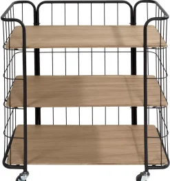 CASA Oslo Con Ruedas 3 Baldas Negro, Natural Store