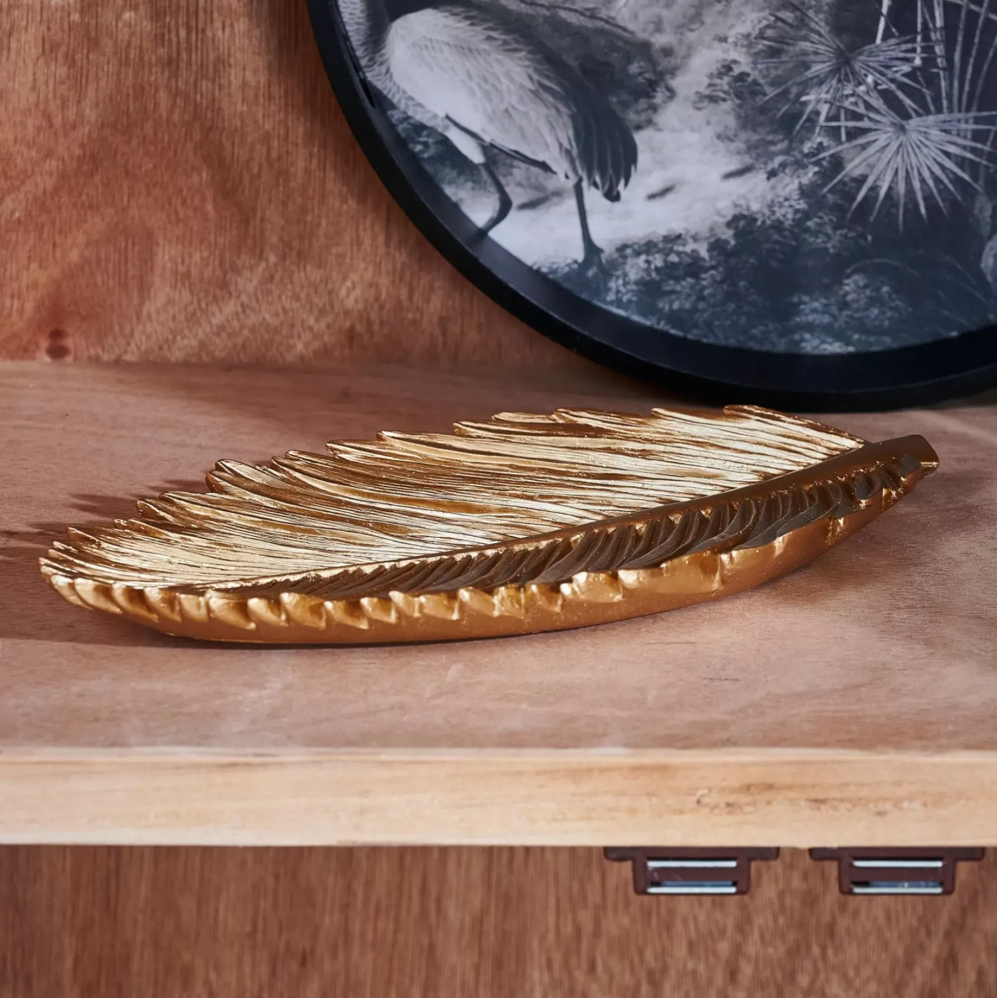 CASA Palm Hoja Decorativa Dorado Cheap