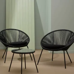 CASA Papayo & Acapulco Conjunto Lounge Negro Flash Sale